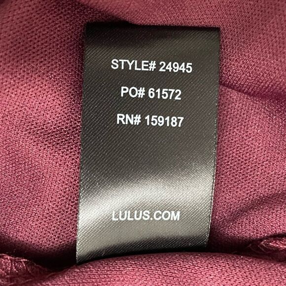 Lulus Angel in Disguise Burgundy Lace Short Skater Dress Women’s Size Medium - Picture 12 of 13